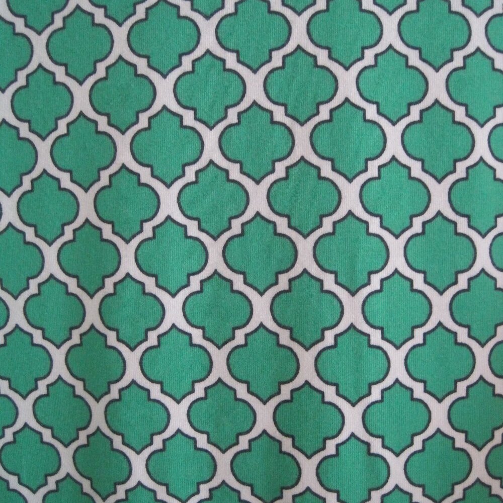 CROWN AND IVY GREEN, WHITE AND NAVY BLUE PRINT DRESS LARGE NWT $76.50 - Picture 7 of 8